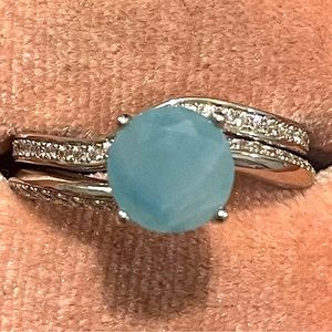 All Around Boutique AAB 925 Jade Double Band Set Sz8 NWOT